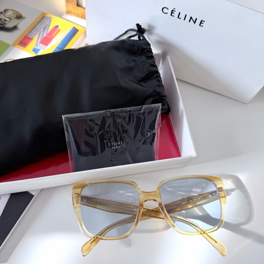 NIB Celine Tinted Square‎ Cat Eye Sunglasses
